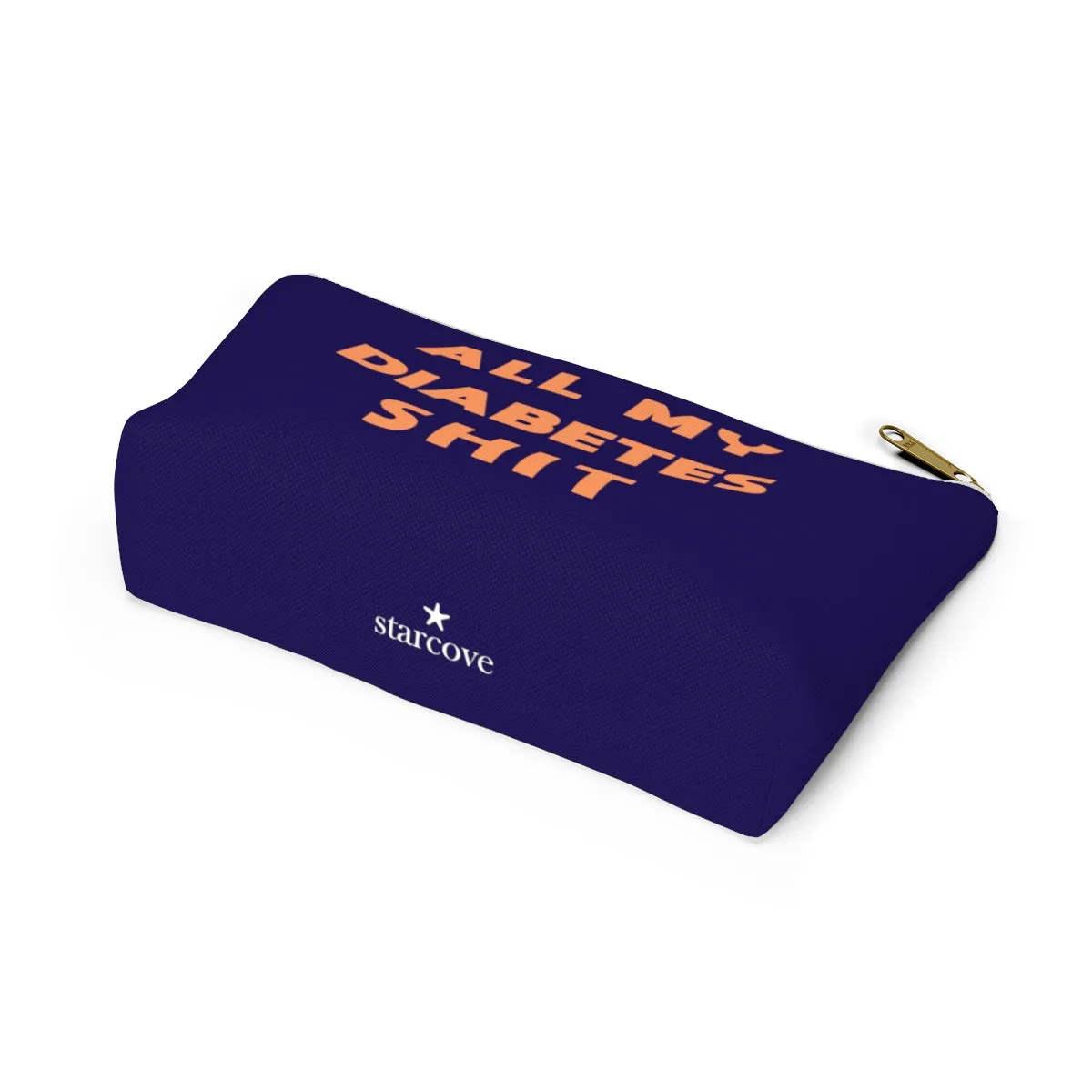 All My Diabetes Shit Bag, Fun Diabetic Supply Case, Cute Bag Gift, Type 1 diabetes, Accessory Zipper Pouch Bag w T-bottom