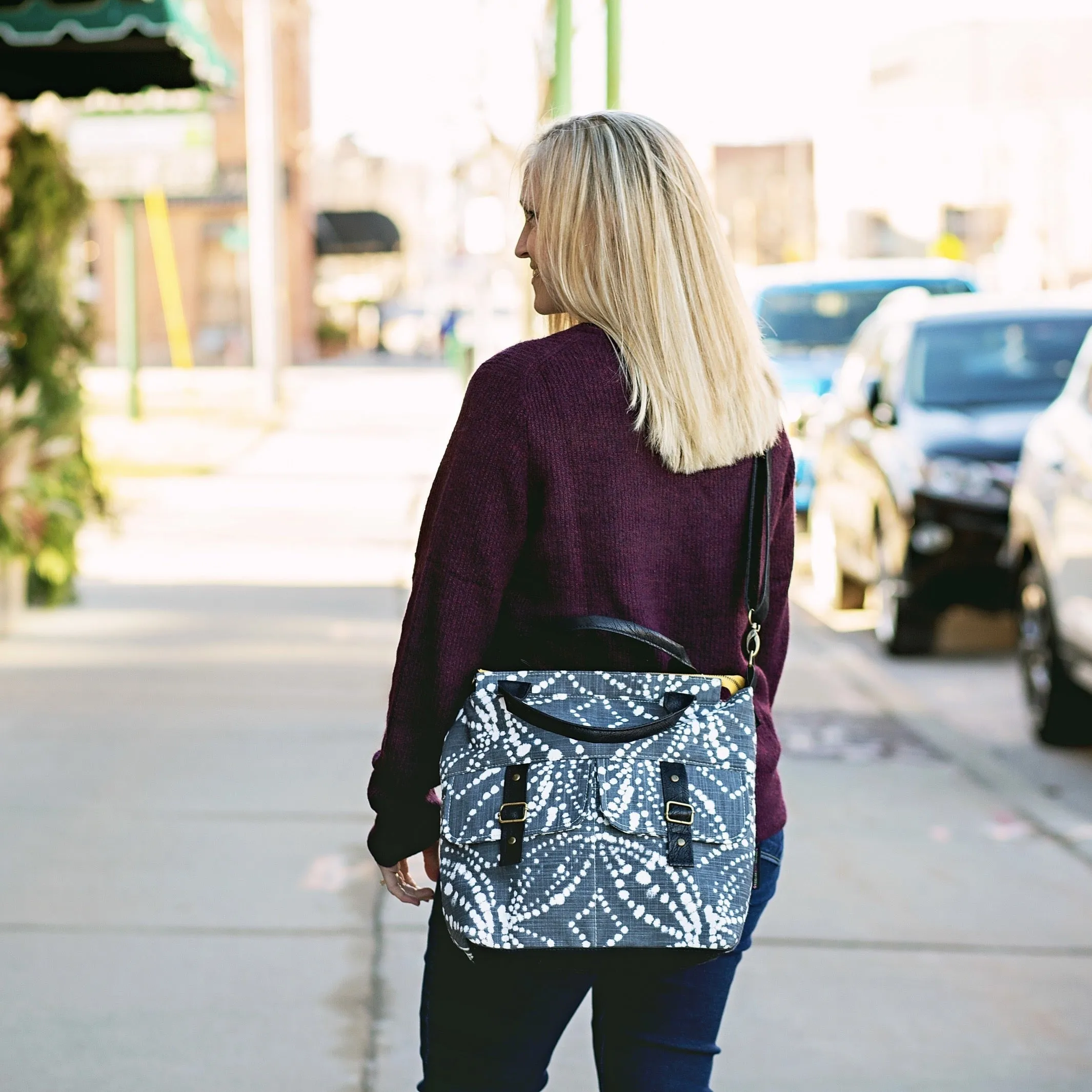 Amber Backpack Premier: Green Stripe
