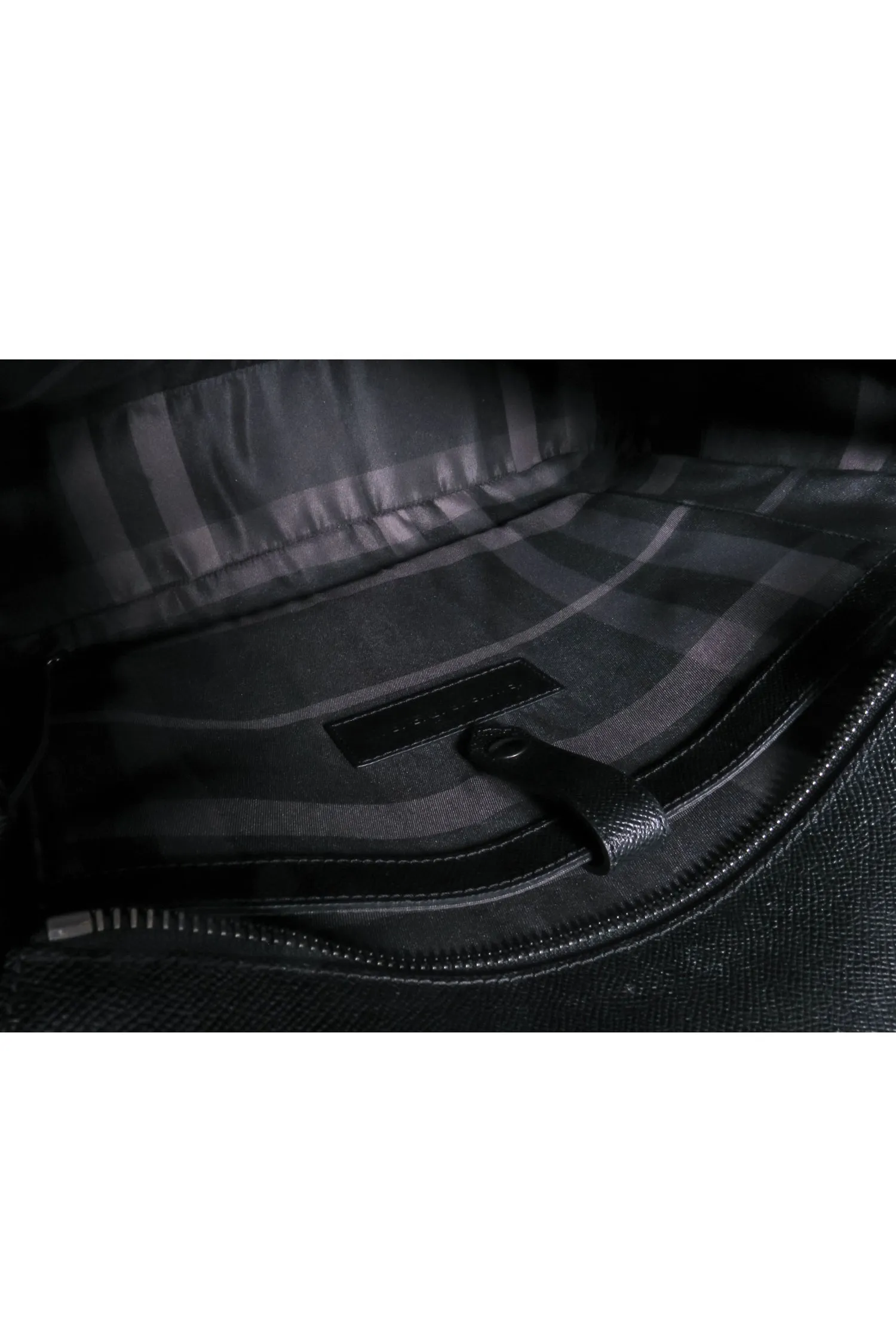 Burberry - Black Textured Leather Convertible Satchel