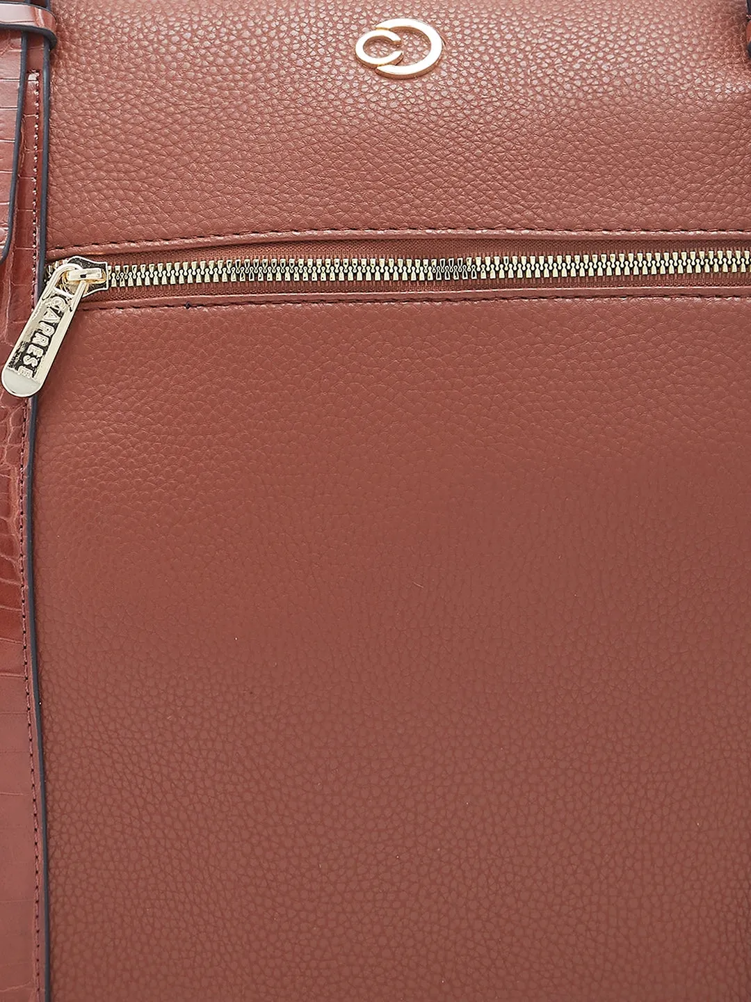 Caprese Nicole Satchel XL Tan