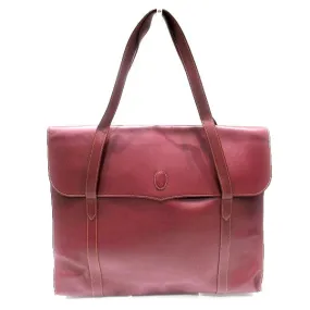 Cartier Must Line Bordeaux Leather Briefcase