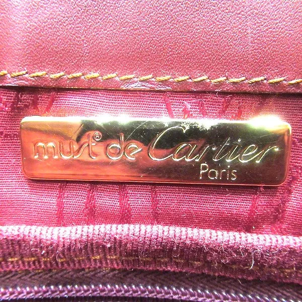 Cartier Must Line Bordeaux Leather Briefcase