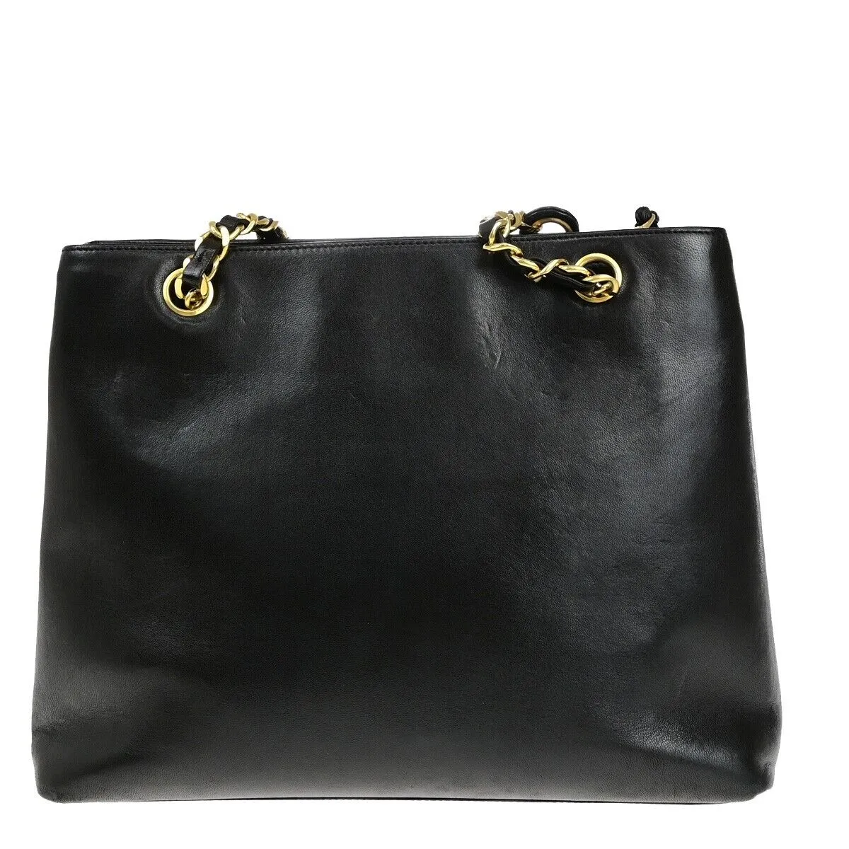 Chanel Cc Logo Chain Shoulder Tote Bag