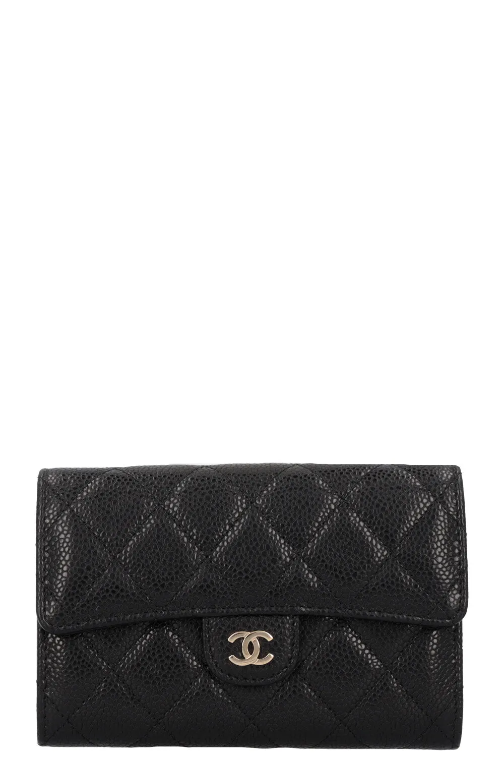 CHANEL Classic Wallet Caviar Black