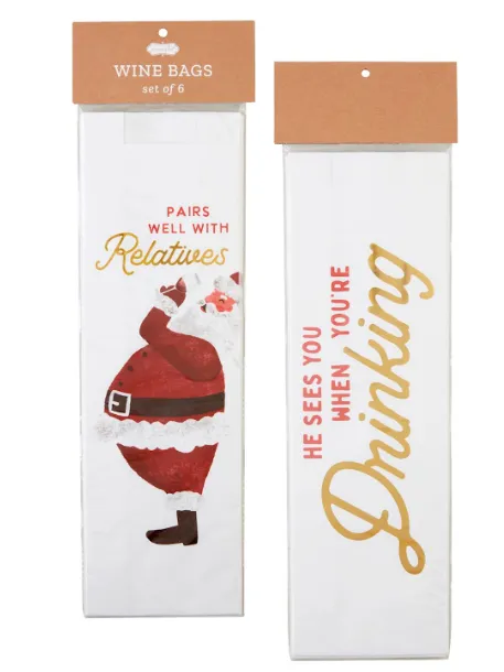 Christmas Wine Bags