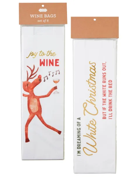 Christmas Wine Bags