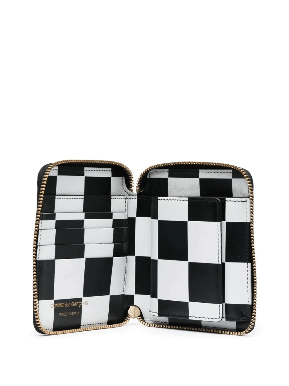 Classic Print Polka Dot Zip Around Wallet