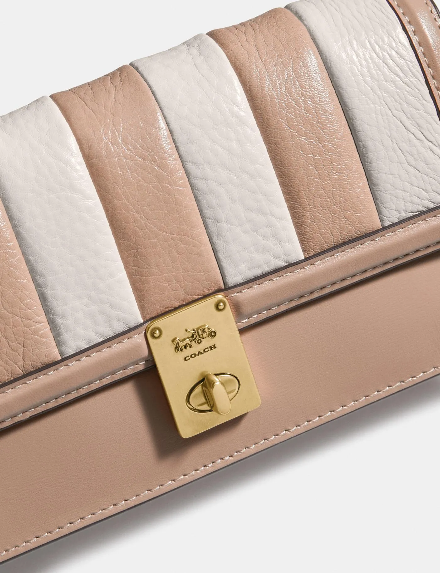 COACH Hutton Clutch With Colorblock Quilting