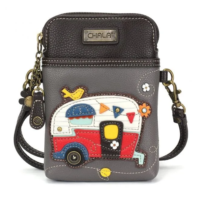 Happy Camper Collection Keychain FOB Coin Purse Crossbody Vegan