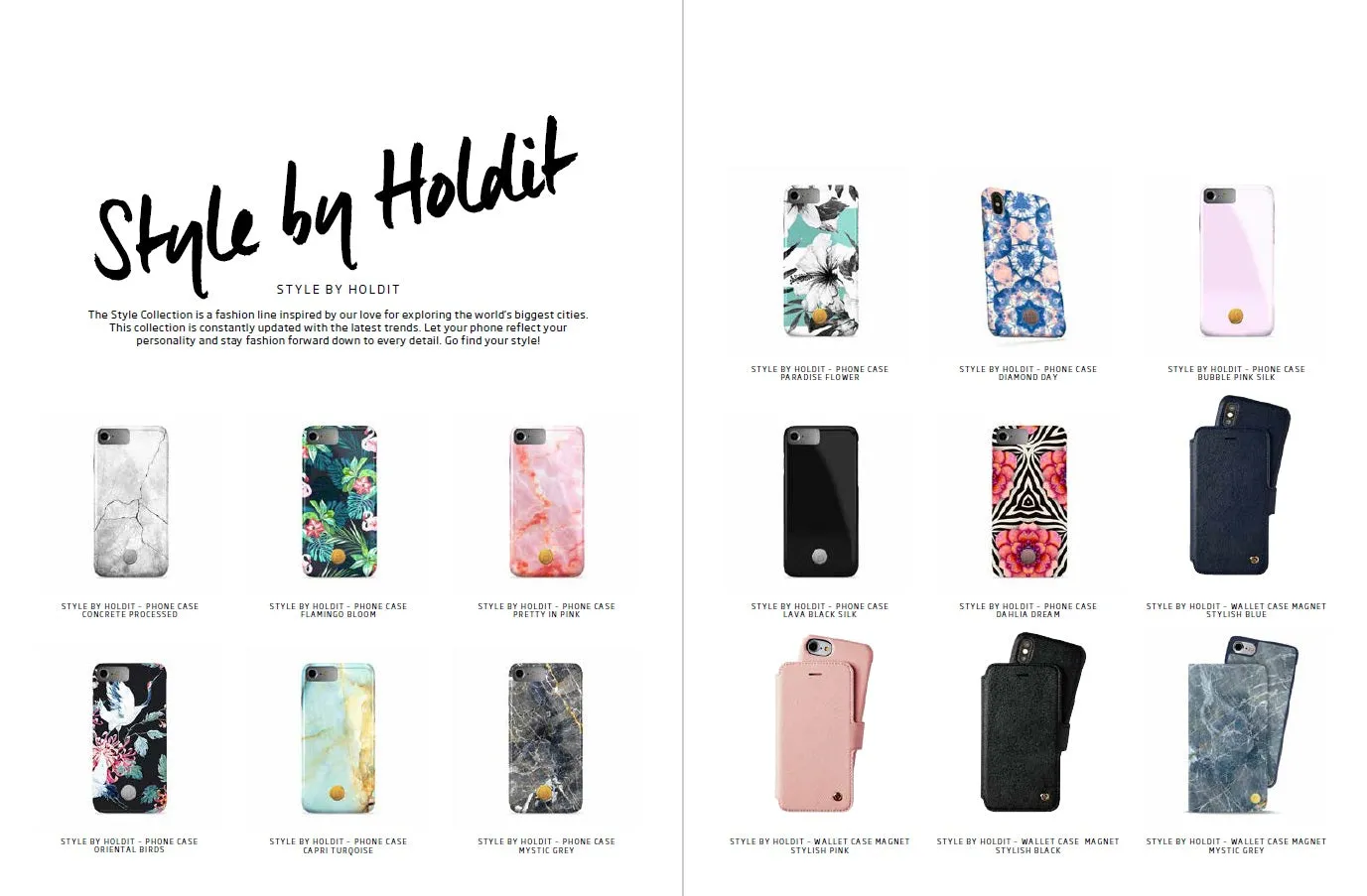 Holdit Style Slim Flip Magnet Wallet Case Berlin for Galaxy S8 - 2 Card Pockets