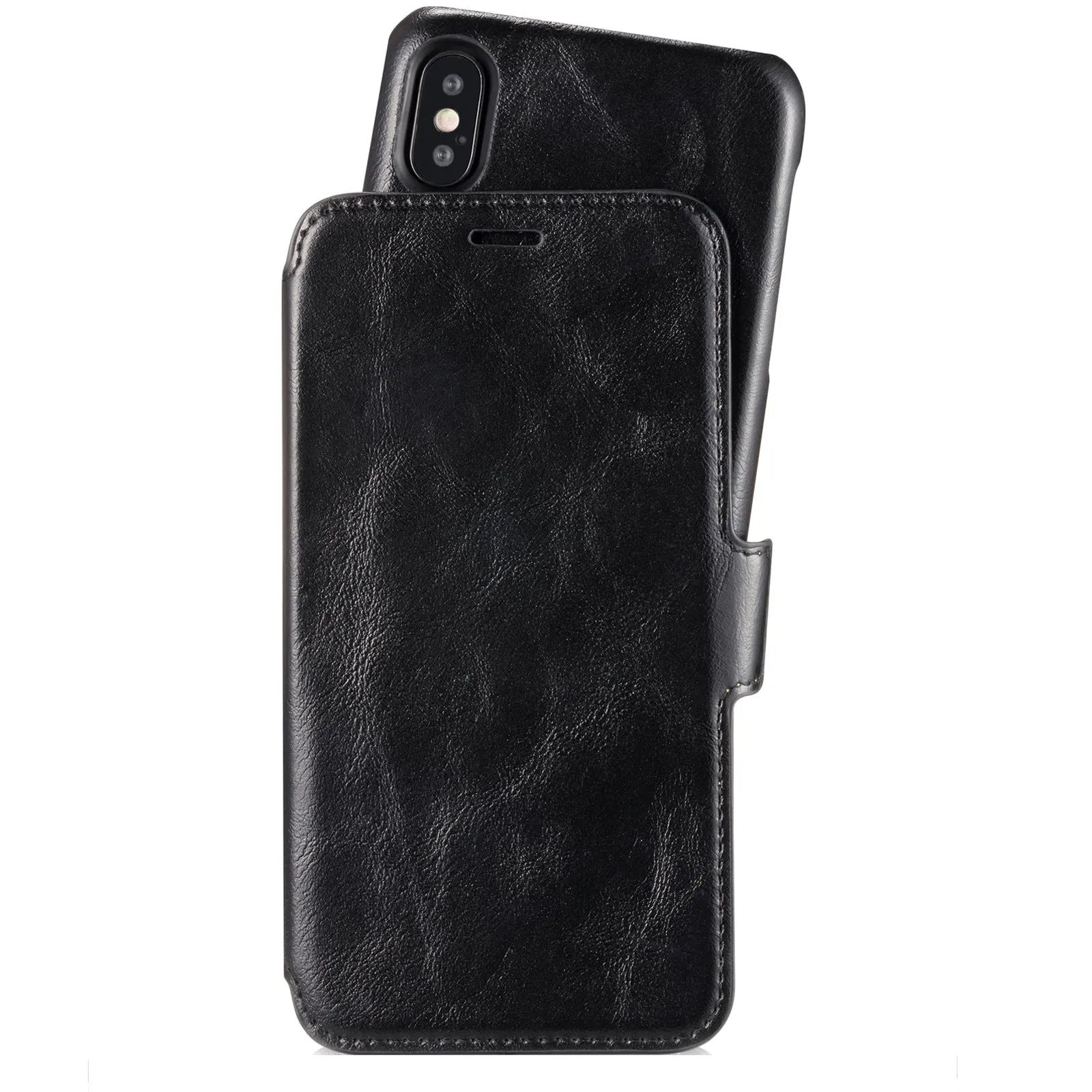 Holdit Style Slim Flip Magnet Wallet Case Berlin for iPhone X - 2 Card Pockets