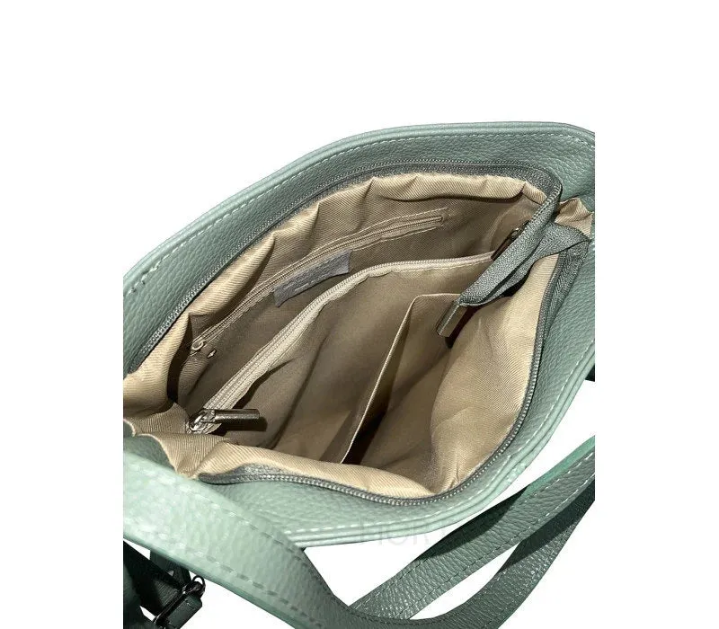 Italian Leather Convertible Shoulder Bag Backpack