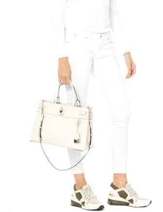 Michael Michael Kors Gramercy Chain Embossed Leather Satchel