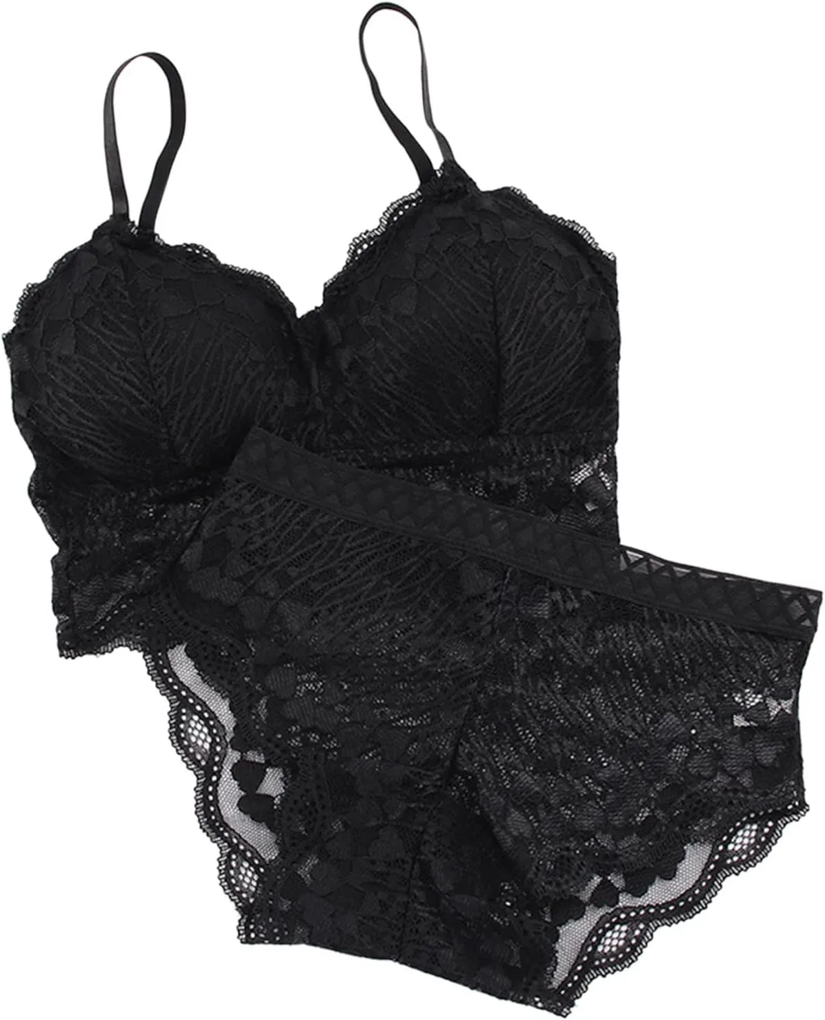 Music Compact Discs Up Silk Bralette Underwear And Panty Set Lingerie For Women Bra 2