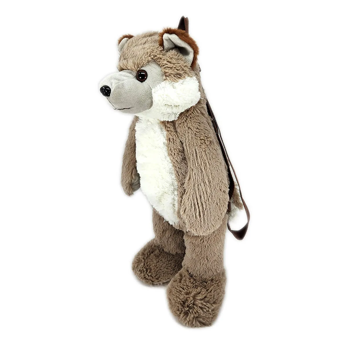 Plush Wolf Mini Backpack