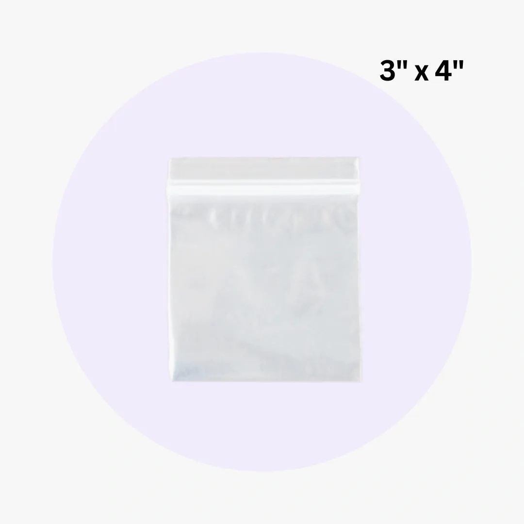 Reclosable Zipper Bags 3" x 4"