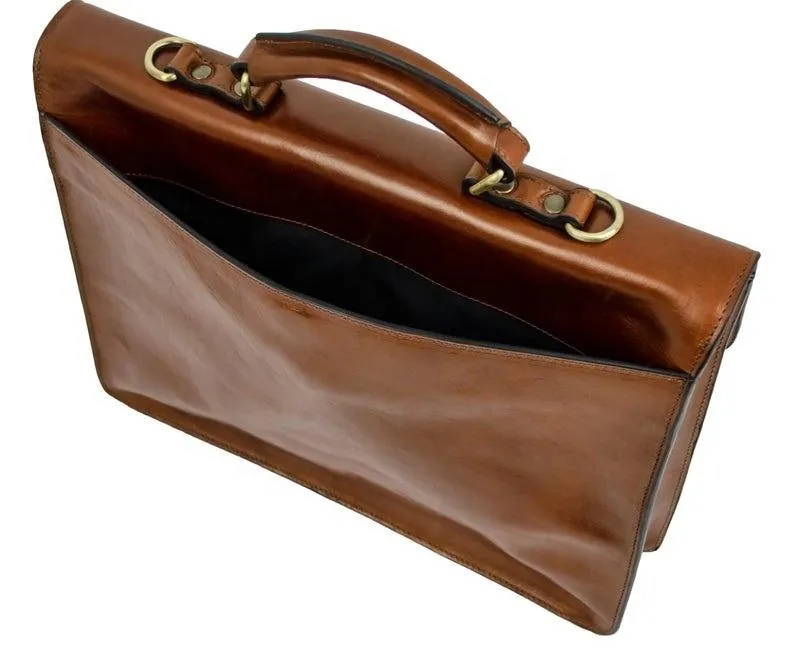 Royal Arch Chapter Briefcase - Brown Leather