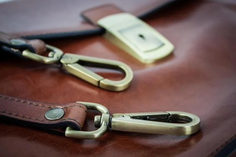 Royal Arch Chapter Briefcase - Brown Leather