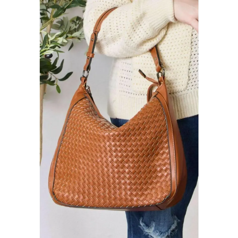 SHOMICO Elegant Weaved Vegan Leather Handbag for Luxury Fashion Women