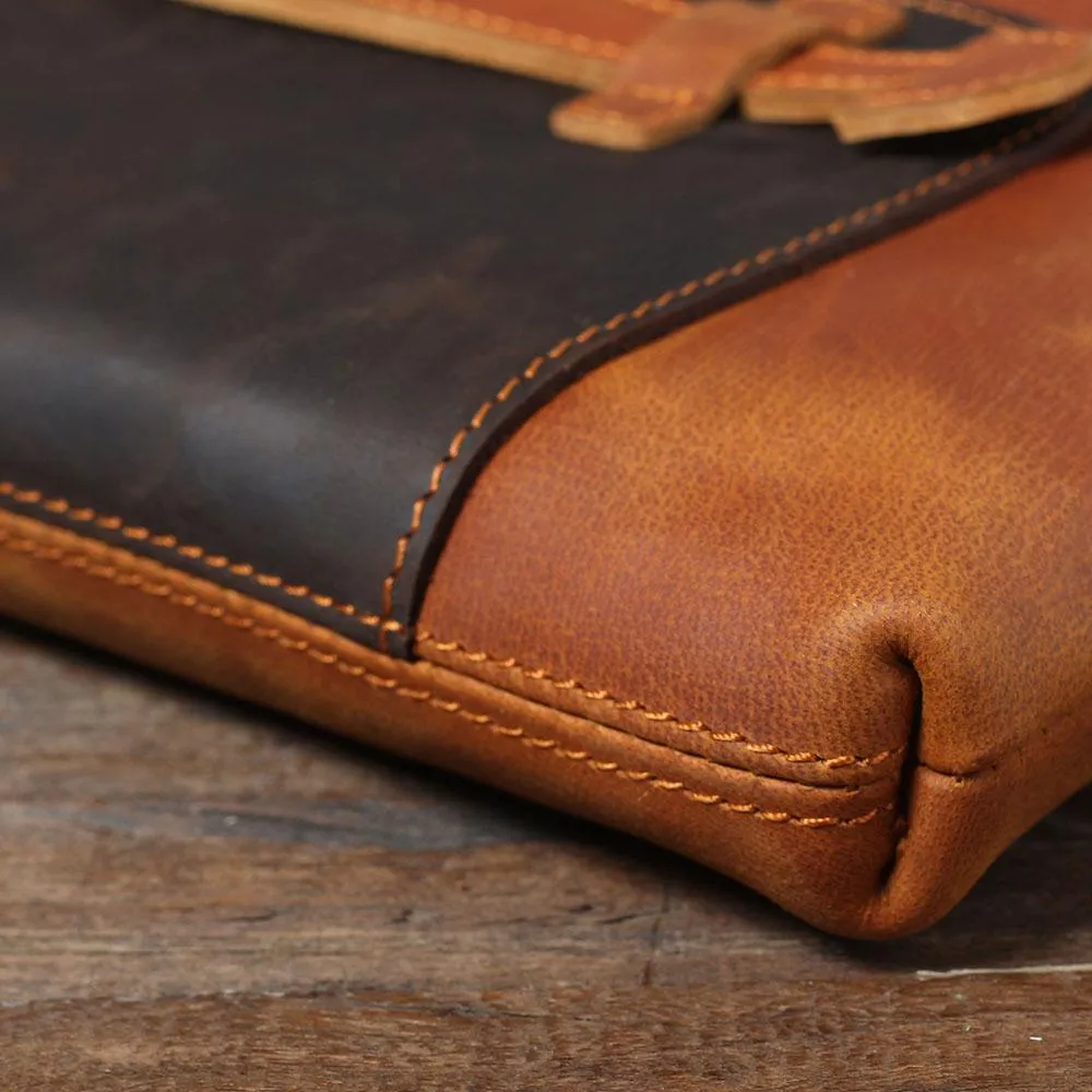 Simple Leather Laptop Handbag