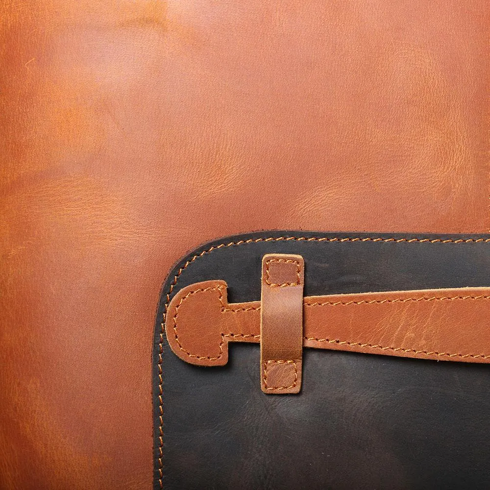 Simple Leather Laptop Handbag