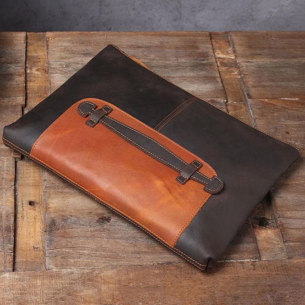 Simple Leather Laptop Handbag