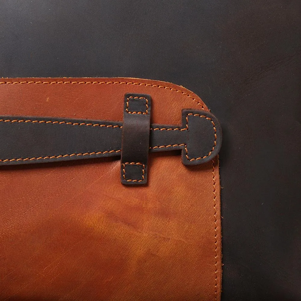 Simple Leather Laptop Handbag