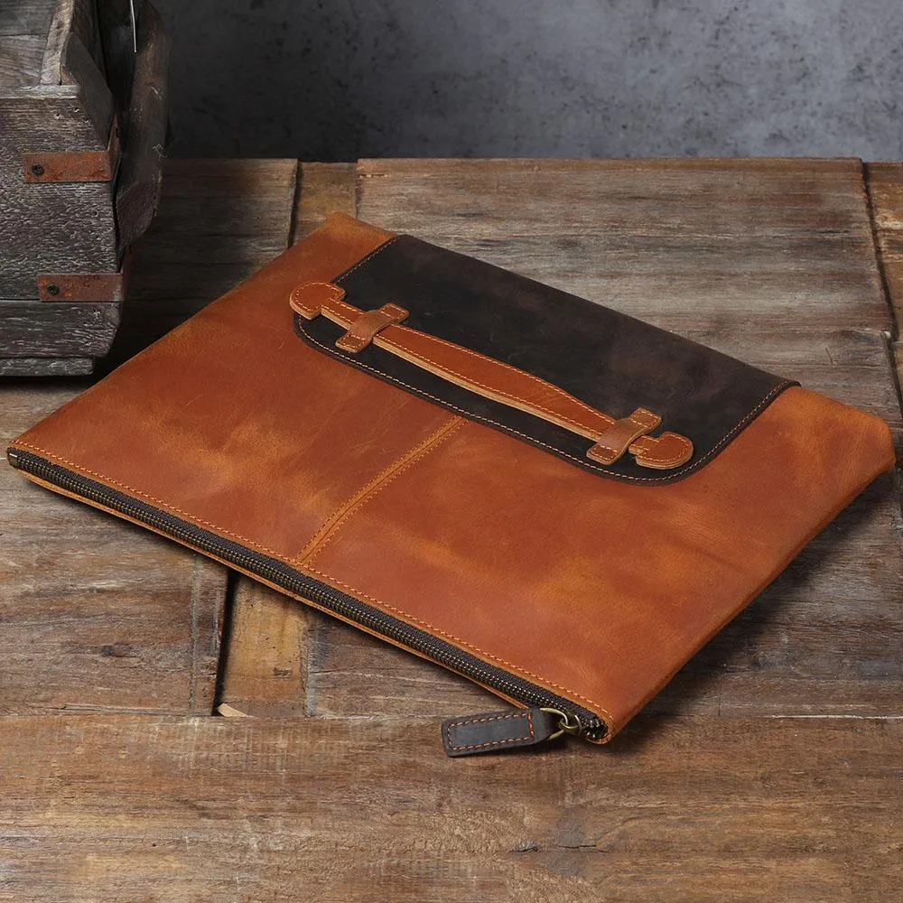 Simple Leather Laptop Handbag