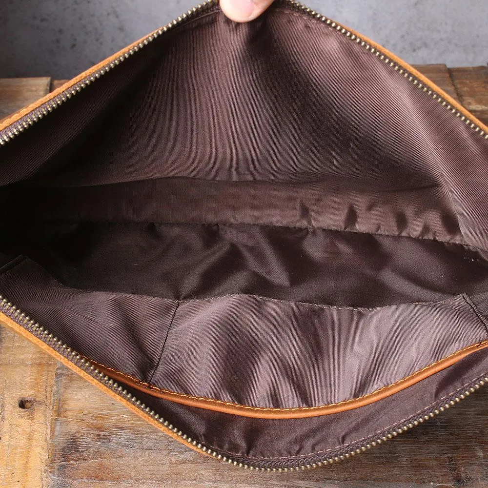 Simple Leather Laptop Handbag