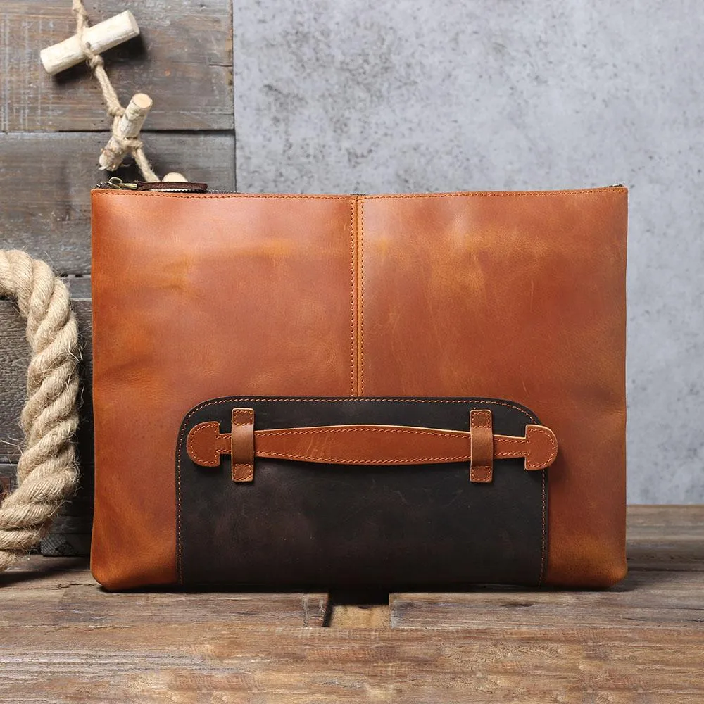 Simple Leather Laptop Handbag