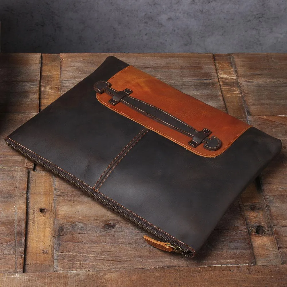 Simple Leather Laptop Handbag