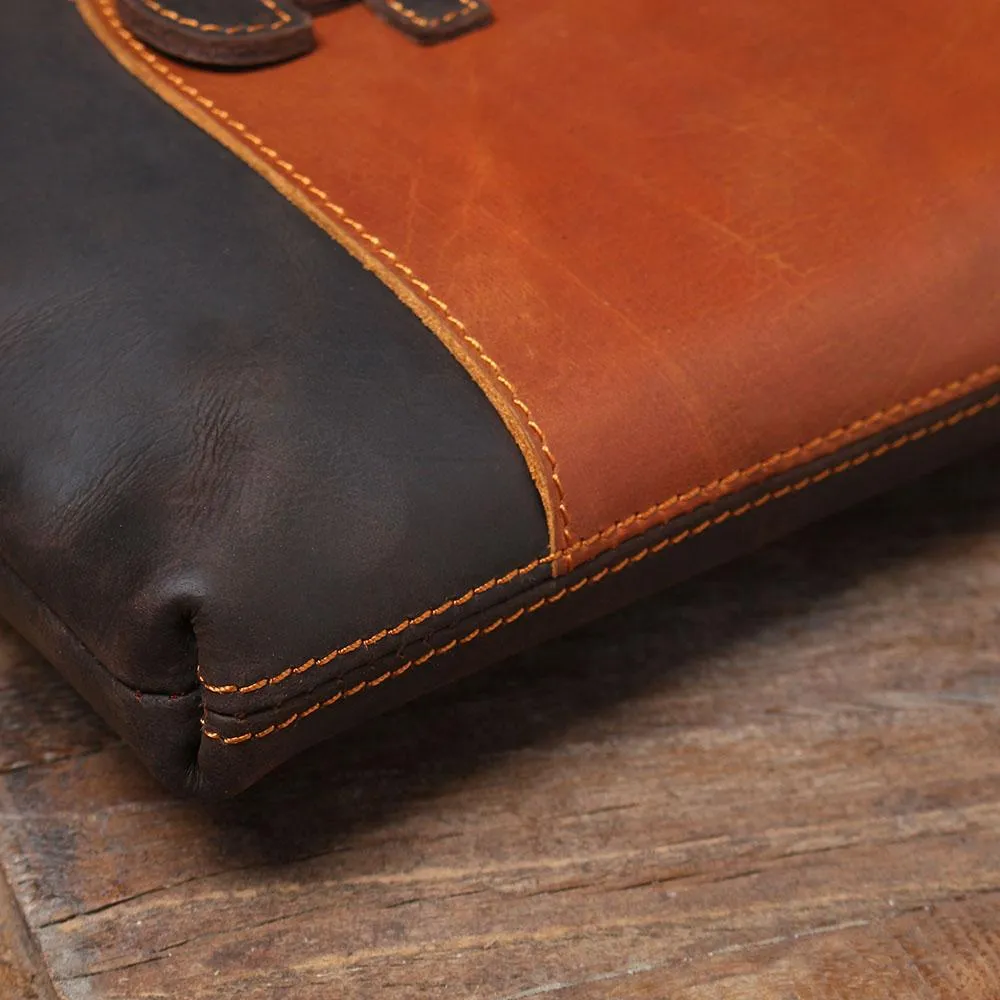 Simple Leather Laptop Handbag