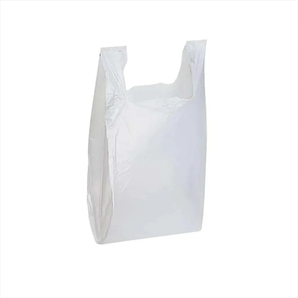 T- Shirt Bag White (hp1011) (11 mic) 12" x 7" x 22"