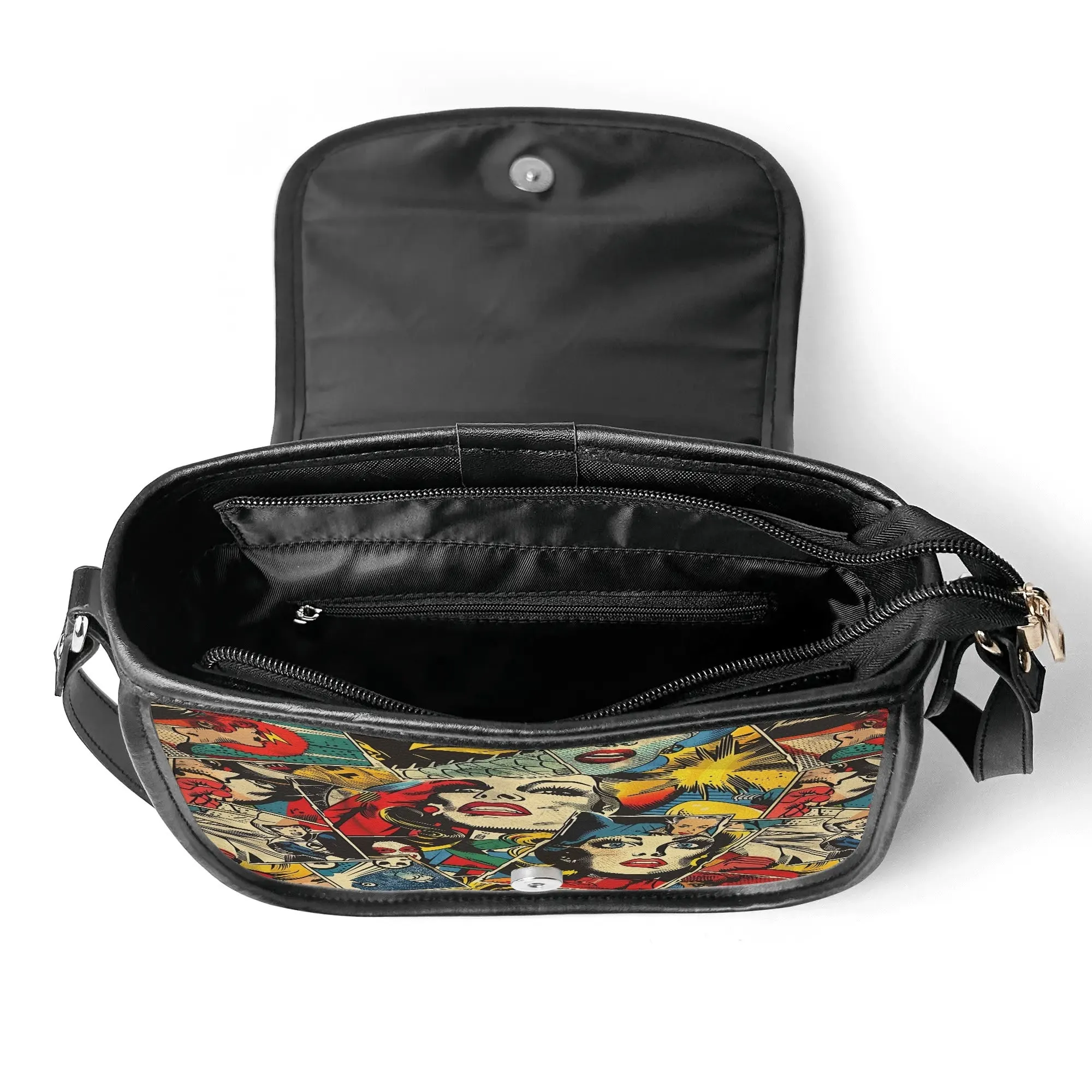 The Pock-It Saddle Handbag - Comic Strip