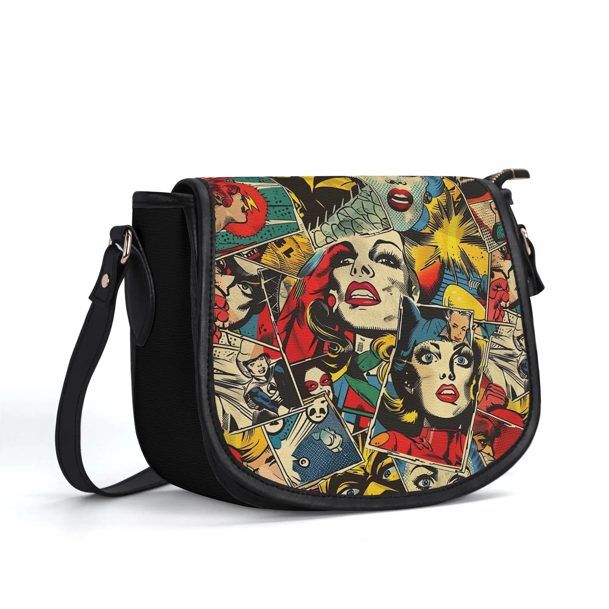 The Pock-It Saddle Handbag - Comic Strip