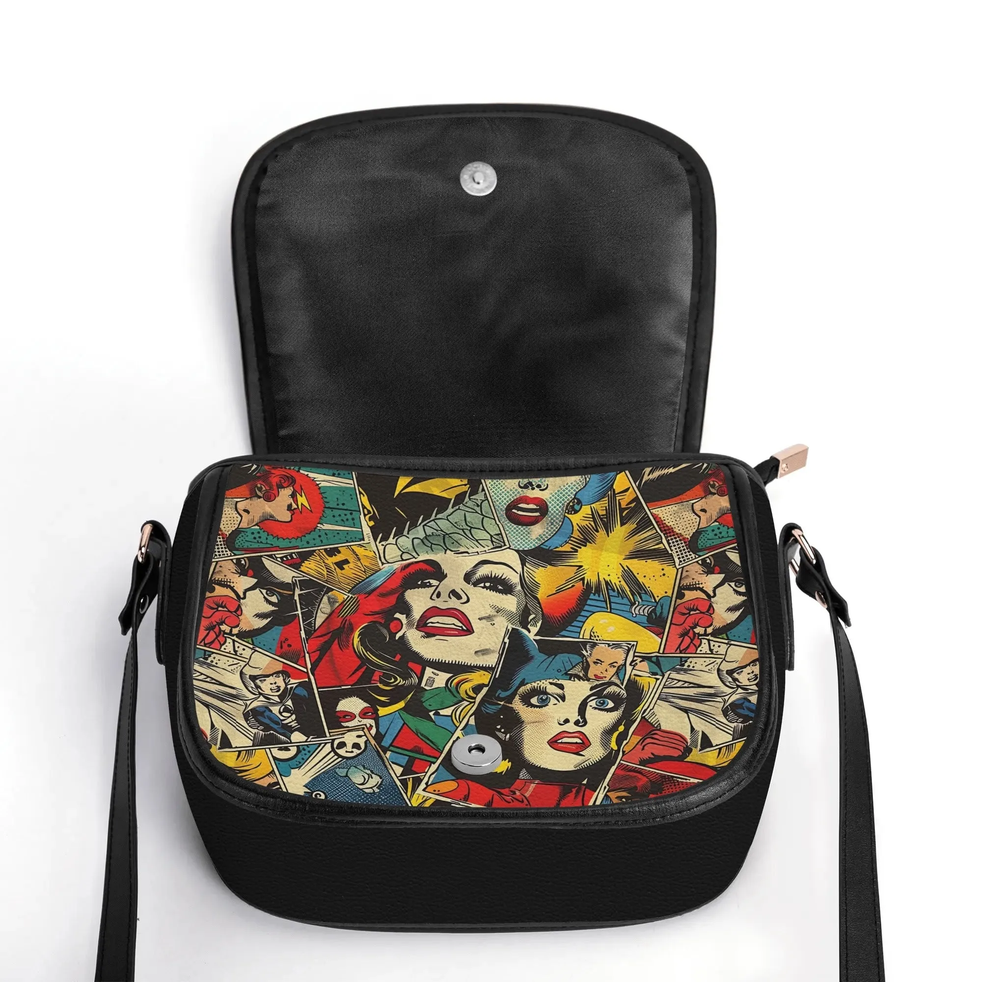 The Pock-It Saddle Handbag - Comic Strip