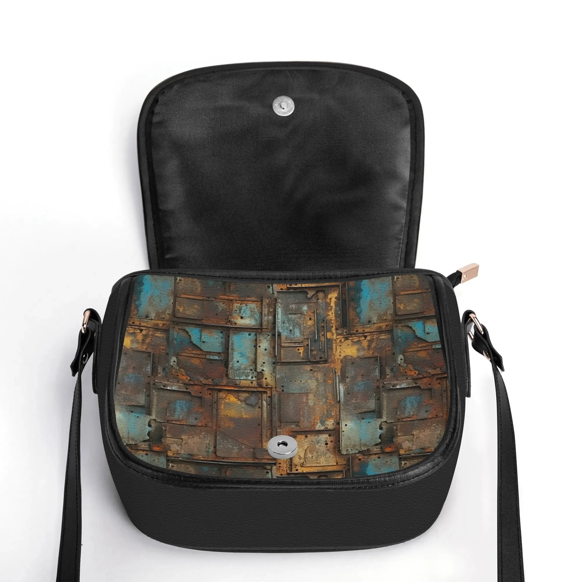 The Pock-It Saddle Handbag - Full Metal