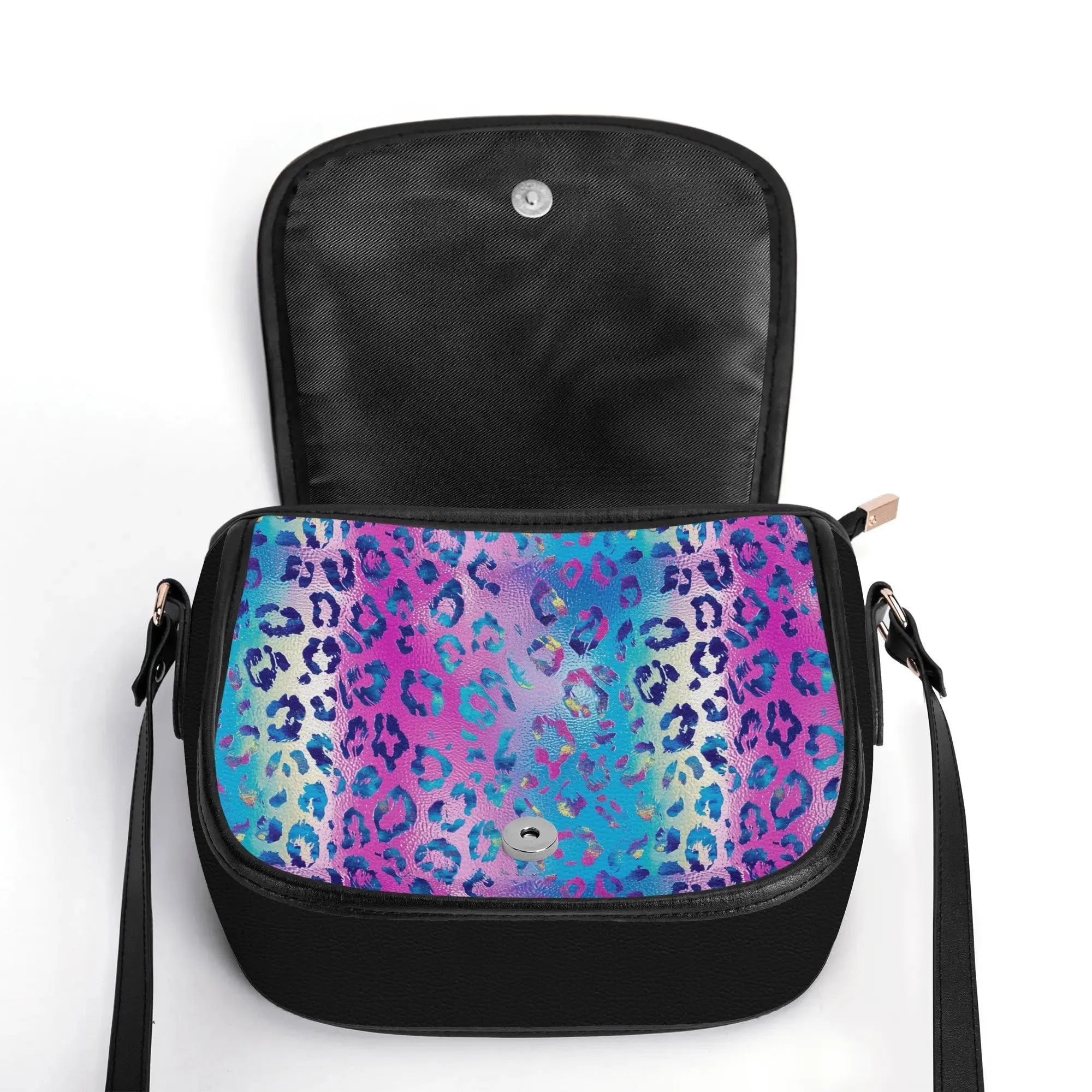 The Pock-It Saddle Handbag - Funky Leopard