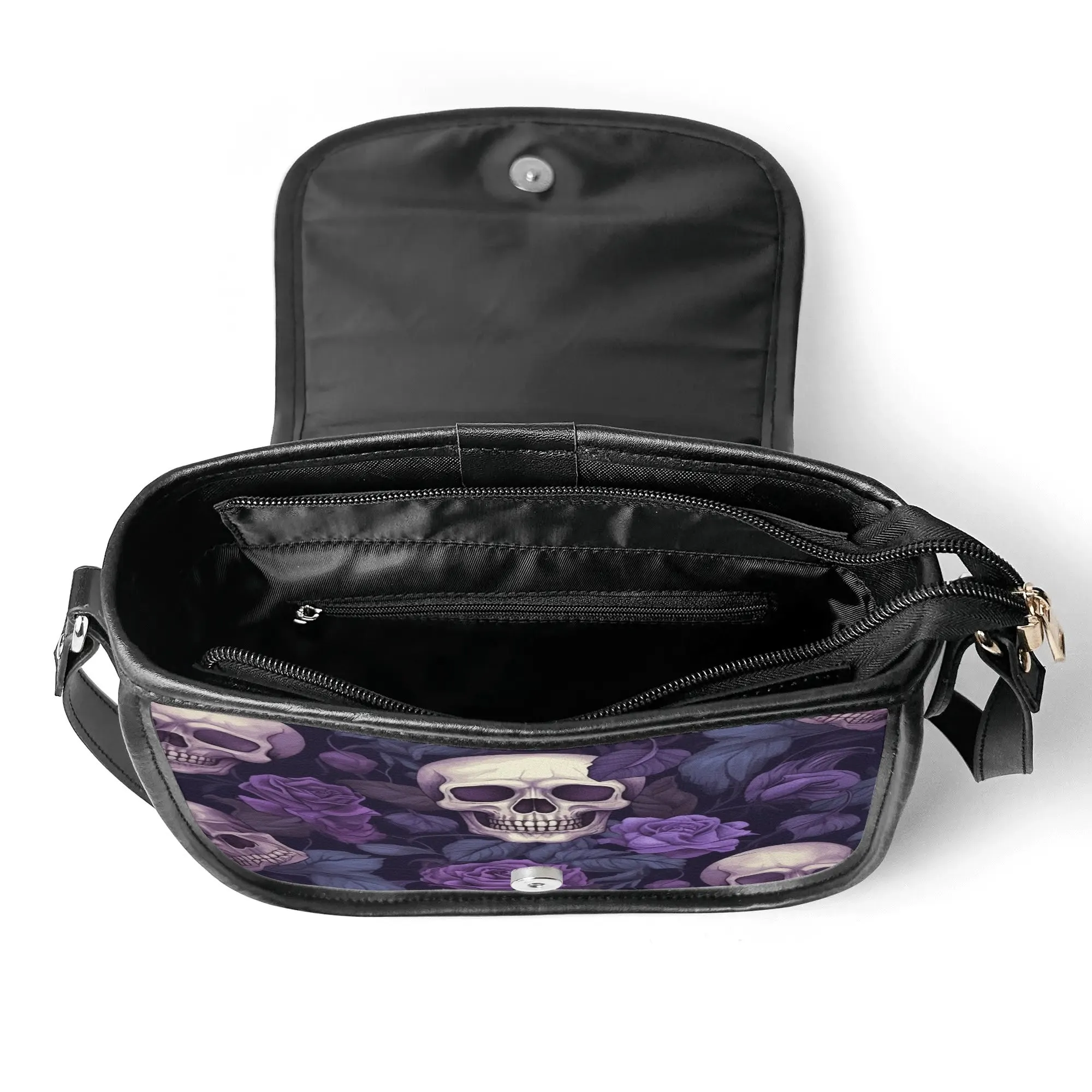 The Pock-It Saddle Handbag - Gothic Garden