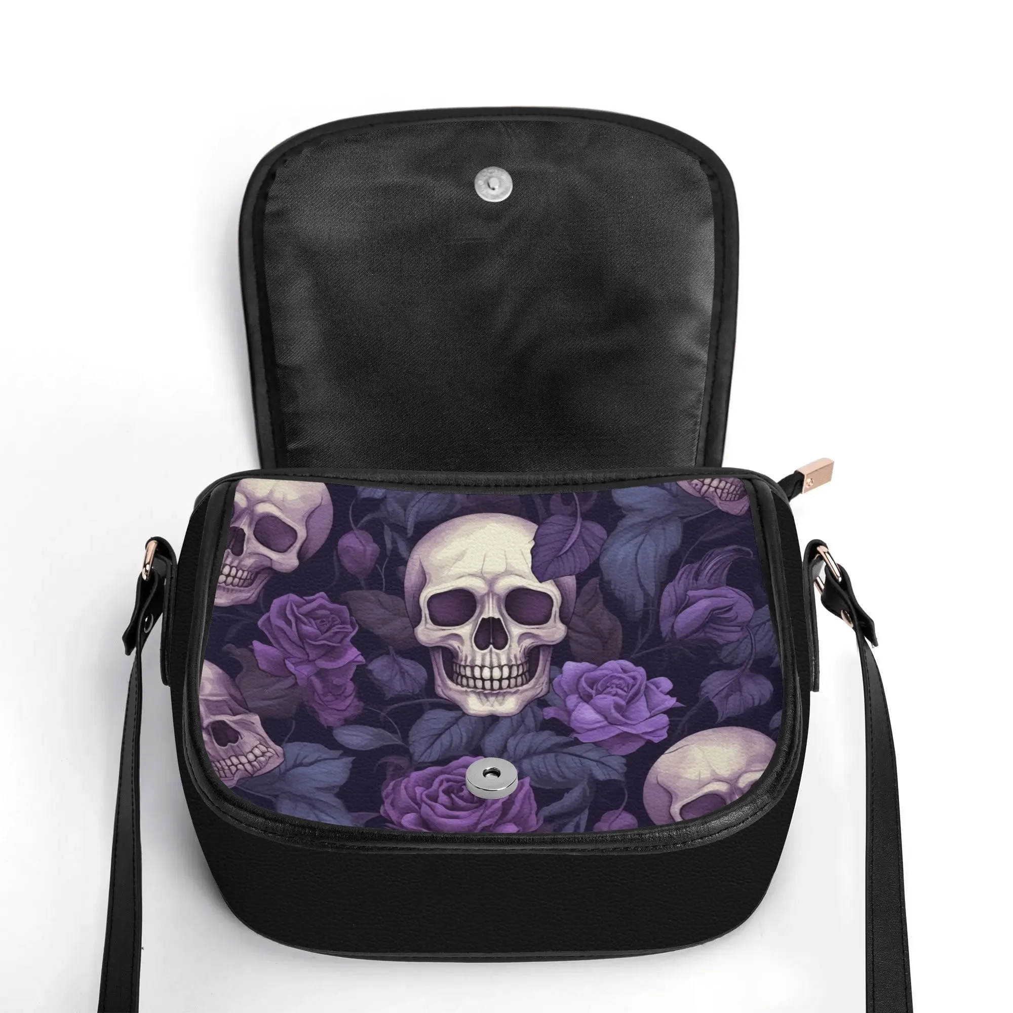 The Pock-It Saddle Handbag - Gothic Garden