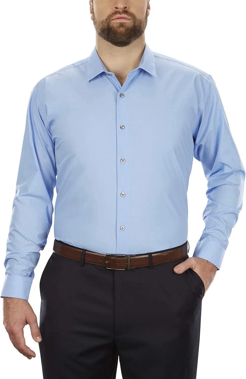 Unlisted by Kenneth Cole Men's Big and Tall Solid Dress Shirt - Amazon Exclusive