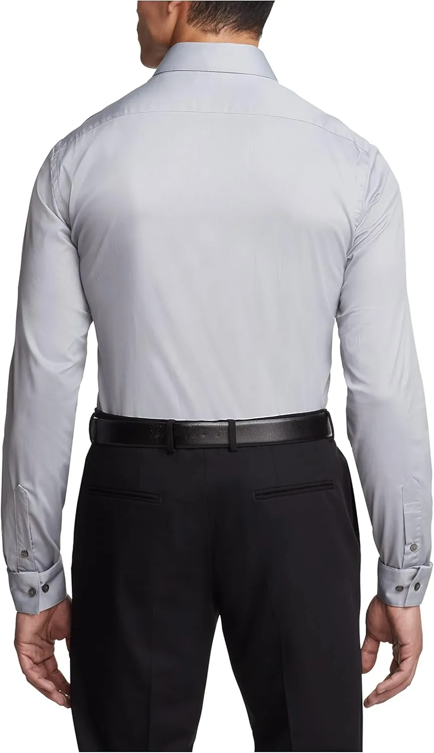 Van Heusen Men's Slim Fit Flex Collar Stretch Solid Dress Shirt - Amazon Exclusive