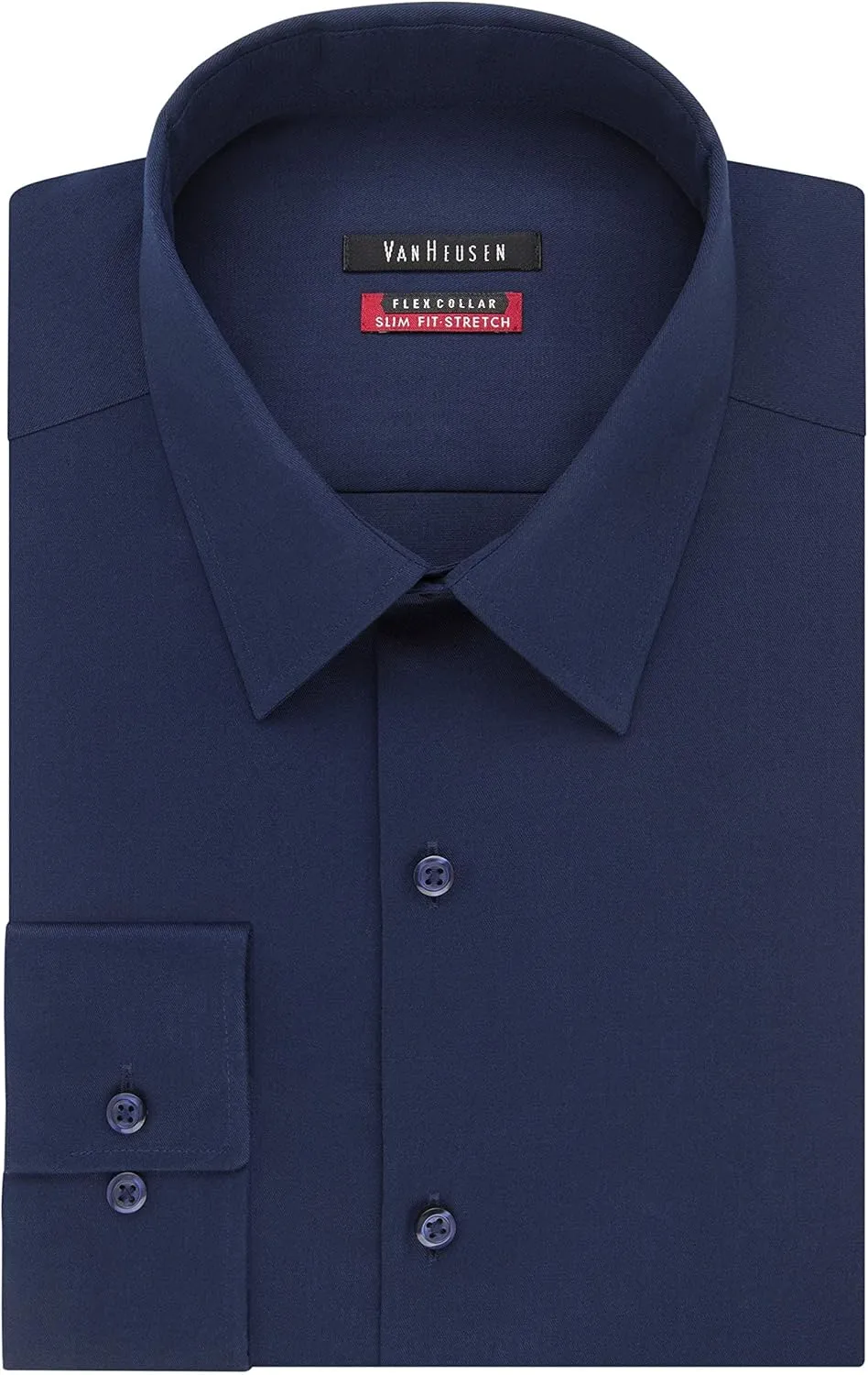 Van Heusen Men's Slim Fit Flex Collar Stretch Solid Dress Shirt - Amazon Exclusive