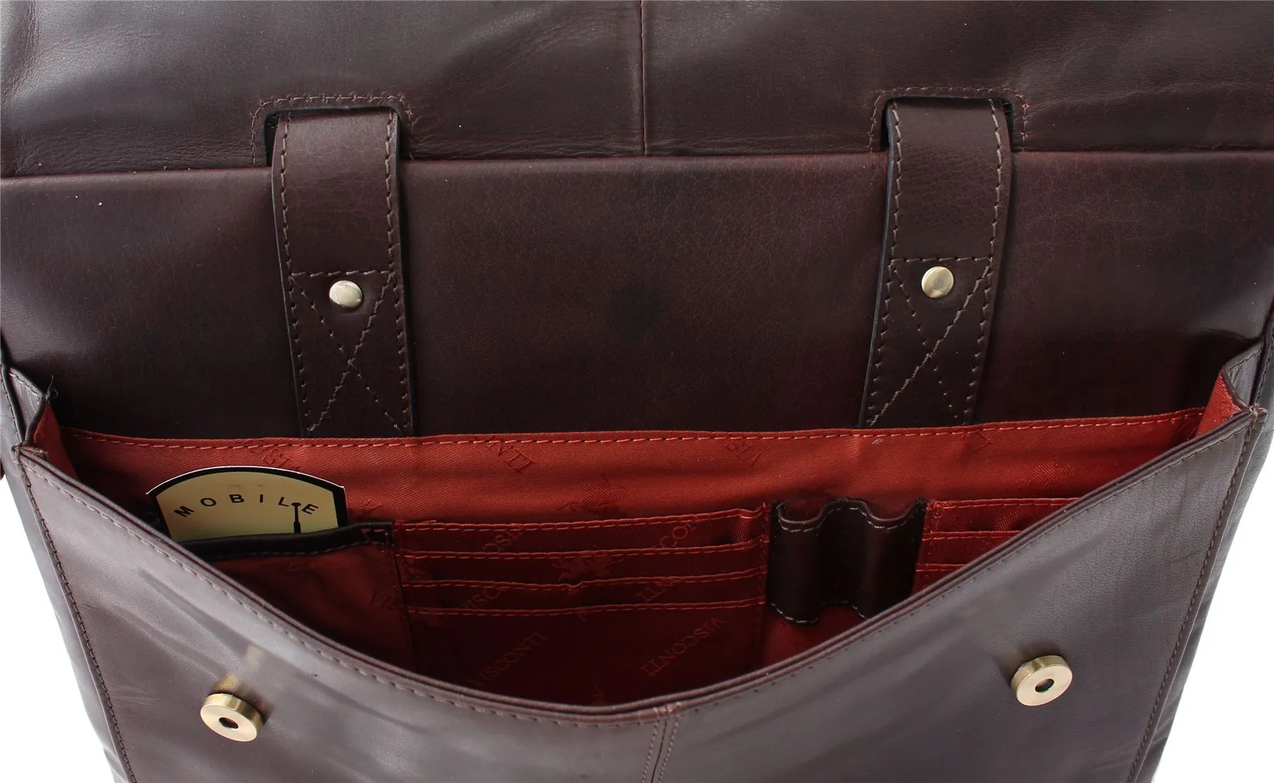 Visconti ANDERSON Leather Briefcase/Business Bag With Removable Laptop Sleeve - ML24