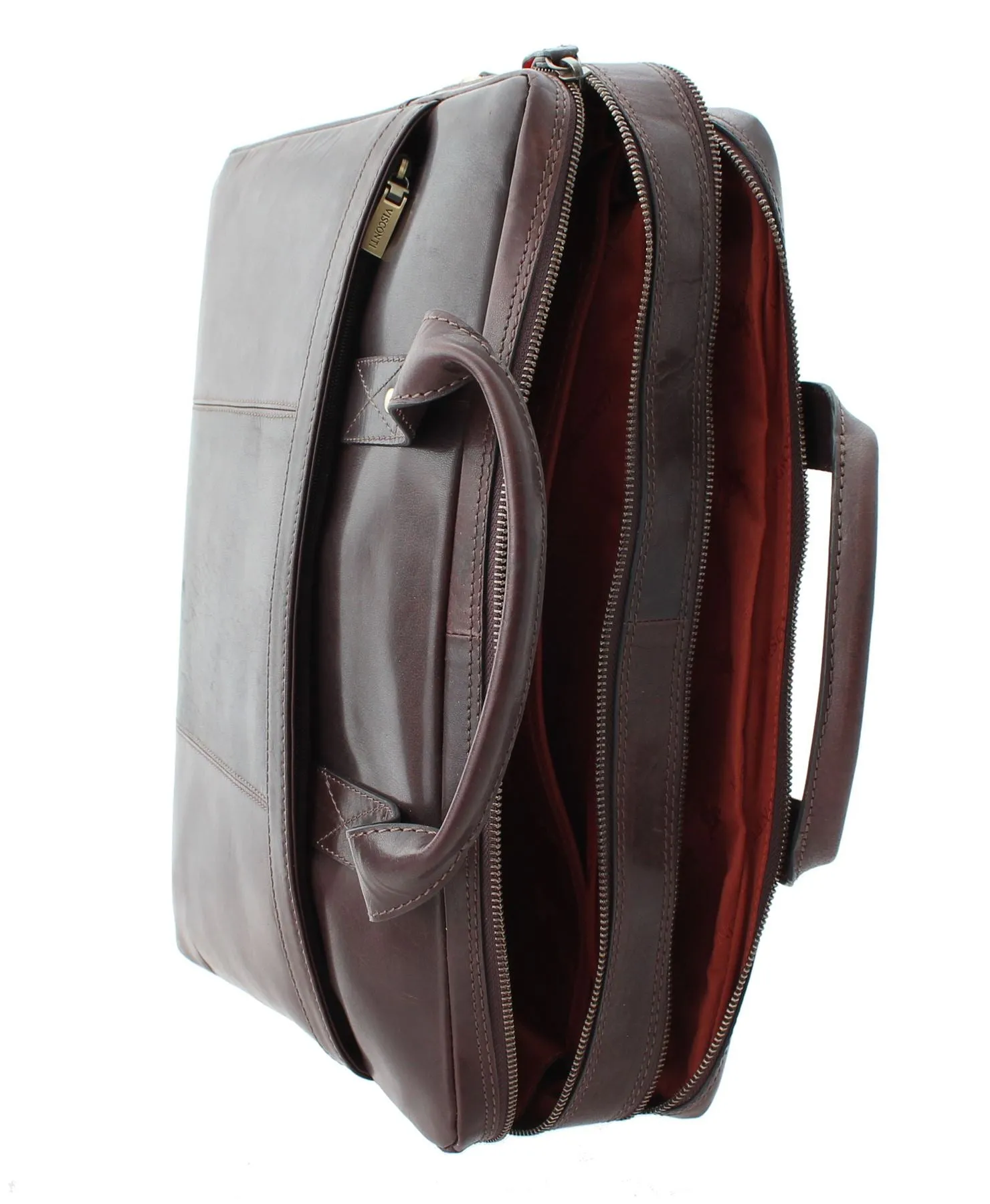 Visconti ANDERSON Leather Briefcase/Business Bag With Removable Laptop Sleeve - ML24