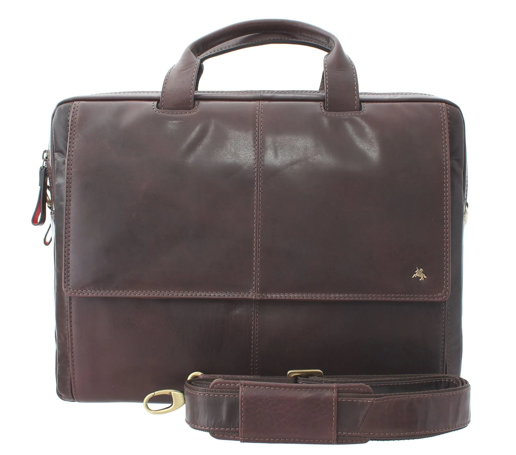 Visconti ANDERSON Leather Briefcase/Business Bag With Removable Laptop Sleeve - ML24