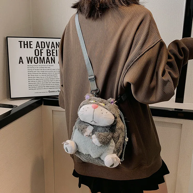 Wholesale Cute Cartoon Versatile Plush Doll Backpack Crossbody Bag JDC-BP-YuanDuo063