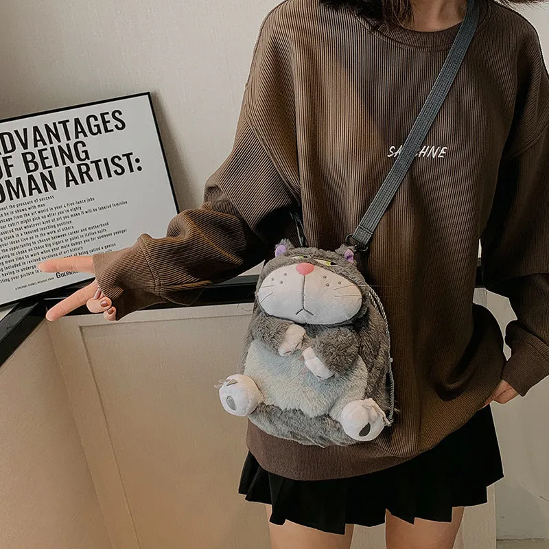 Wholesale Cute Cartoon Versatile Plush Doll Backpack Crossbody Bag JDC-BP-YuanDuo063