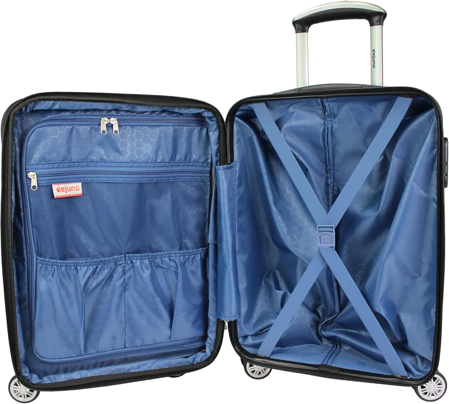 World Traveler Dejuno Compact 20" Carry-on Luggage with Laptop Pocket, Navy, Carry-On 20-Inch, Dejuno Compact 20" Carry-on Luggage With Laptop Pocket - Navy
