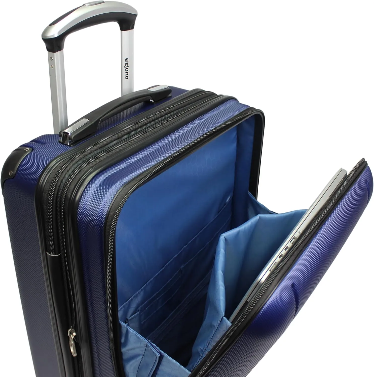 World Traveler Dejuno Compact 20" Carry-on Luggage with Laptop Pocket, Navy, Carry-On 20-Inch, Dejuno Compact 20" Carry-on Luggage With Laptop Pocket - Navy